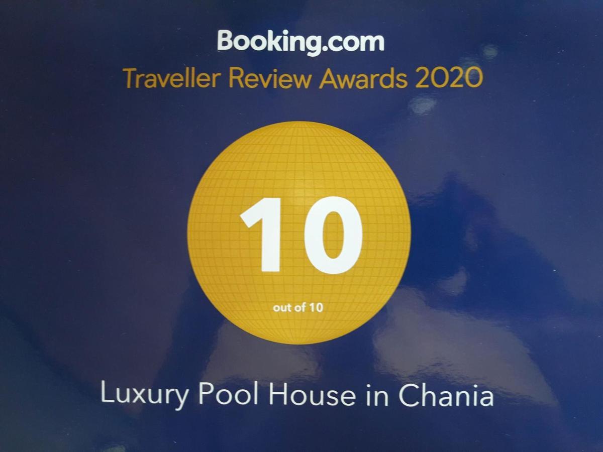 Luxury Pool House In Chania Hriszí Aktí Haniá Kültér fotó